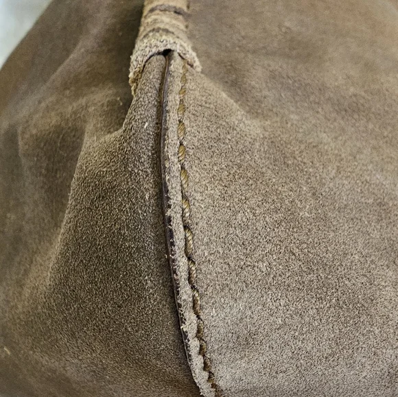 Authentic Gucci Hand Bag Bamboo Brown Suede Leather - Picture 11 of 17